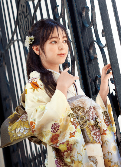 着物を着た女性