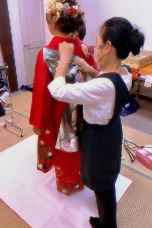 着付け教室風景